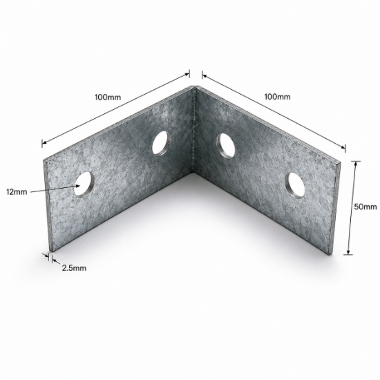 Picture of Bracket Galvanised 2.5mm  100x100x50mm