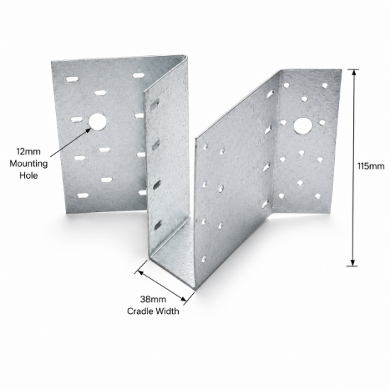 Picture of 45 deg Hanger bracket  38mm (left)
